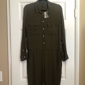 EUC - Madewell Viscose Jumpsuit - Rich Olive Perfect for Fall